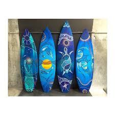 Props To Local Aboriginal Artist Colin Wightman For Doing Up These Little Numbers Dms Art Indigenous Surfboard Art Surfboard Aboriginal Artists