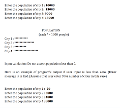 Solved 4 A Population Bar Chart Write A Program That