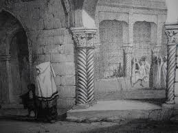 French 19th Century Entree De Maison Original Antique Lithography North Africa Alger Algerie Algeria Year Ca 1850 Lithography North Africa 19th Century