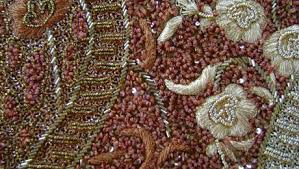 Working With Embellished Fabrics Part I Threads Fabric Beads Fabric Sewing Techniques