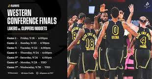 Here are the schedule and national television arrangements for the conference finals. Nba Lakers Conference Finals Schedule Released Bleachers News