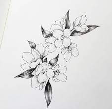 Can Anybody Tell Me What Kind Of Flower Is In This Drawing I Love It Gardening Garden Diy Ho Violet Tattoo Jasmine Flower Tattoos Flower Tattoo Shoulder