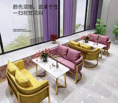 net celebrity coffee shop milk tea shop sofa deck two seat sofa leisure clearing bar rest area dessert table and ch in 2021 sofa shop home furniture cheap coffee table