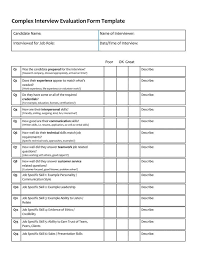 Any factor rated poor or needs improvement must have performance comments. 15 Interview Evaluation Form Templates For Manager Candidate Etc