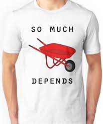 So Much Depends Upon A Red Wheelbarrow Essential T Shirt By Emilylookshigh Shirts Classic T Shirts T Shirt