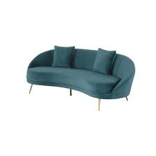 Canape Vintage 3 4 Places En Velours Bleu Glover Maisons Du Monde Canape Vintage Velours Bleu Canape
