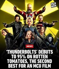 Thunderbolts Debuts at 95% on Rotten Tomatoes – Second Best for an MCU  Film?! : r/marvelstudios