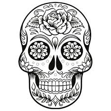 La tête de mort (☠) est un symbole qui représente un crâne humain recouvrant ou surmontant, selon les cas, une paire de tibias. Coloriage Tete De Mort