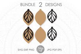 Download Free Svgs Download Leaf Earring Svg Faux Leather Earrings Template Free Design Resources