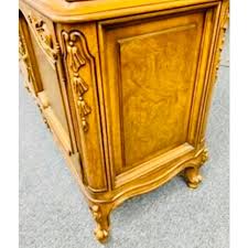 Has been building custom cabinetry since 1966. Late 20th Century Karges French Provincial Hand Carved Walnut Display Cabinet Chairish