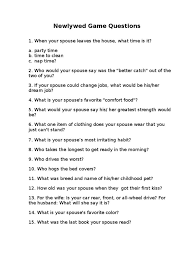 Use it or lose it they say, and that is certainly true when it. Newlywed Game Questions Free Download As Word Doc Doc Or Read Online For Free Questions For Newlywed Game Questions Newlywed Game Anniversary Party Games
