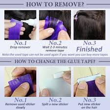 How To Remove Tape In Hair Extensions E Litchi Tape In Hair Extensions Hair Tape Hair Extensions
