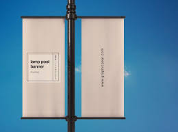 Simple Double Lamp Post Banner Mockup Free Download In 2020 Mockup Mockup Psd Lamp Post