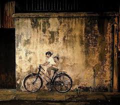 One Of Penang S Most Famous Street Art Photographed At Night Just After Tourist Hour This Time Around The Photo Was Taken With My Street Art Art Culture Art