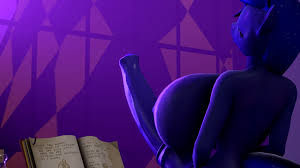 2291801 - explicit, artist:magnetvox, princess celestia, princess luna,  alicorn, anthro, g4, 3d, 60 fps, animated, armpits, ball expansion, balls,  bed, bedroom, belly button, big balls, big breasts, big penis, boobjob,  book, breast