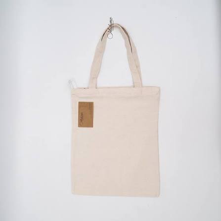 Túi Tote Canvas Trơn, Màu Kem Nhã Nhặn, Phụ Kiện Tối Giản