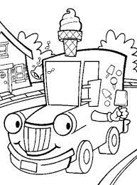 Illustration about on this picture you can see great coloring page with geomeyrical elements for kids education. Vehicles Coloring Page Ice Cream Truck All Kids Network