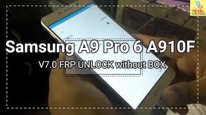 After entering the unlock code, you will find your device completely unlocked. Samsung A9 Pro 6 A910f V7 0 Frp Unlock Without Using Any Box 100 For Gsm