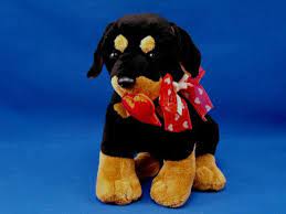 Walmart Black Brown Rottweiler Dog Holding Red Heart Rottweiler Dog Rottweiler Black And Brown
