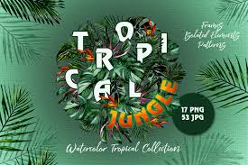 Download Tropical Jungle Watercolor Graphic By Mystocks Creative Fabrica Yellowimages Mockups