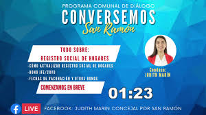 Ir al contenido principal de la página. Judith Marin Concejal Por San Ramon Registro Social De Hogares Y Bonos Facebook