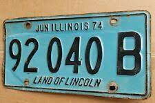 Vintage 1974 Illinois License Plate Tag 92 040 B License Plate Lano Novelty Sign