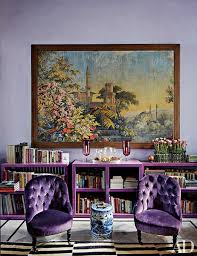 Lavender and gray living room colors design ideas. 17 Royalty Worthy Purple Rooms Architectural Digest