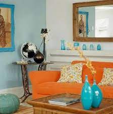Sala Naranja Y Turquesa Salas Naranja Diseno De Interiores Y Naranja Y Turquesa