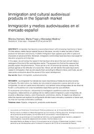 Ejemplo 2 de carta de buena conducta moral para inmigración. Pdf Immigration And Cultural Audiovisual Products In The Spanish Market