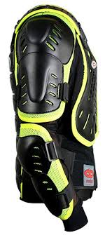 Perrini Green Ce Approved Full Body Armor Motorcycle Jacket Night Visibility