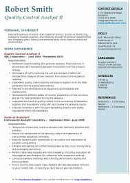 How to write the best cv on biotechnology example / so we've rounded up the best cv writing tips to help you land plenty of job interviews in 2020 and beyond. Quality Control Analyst Resume Samples Qwikresume