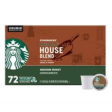 Starbucks Coffee Decaffeinated Medium Roast House Blend K Cup 72 Count