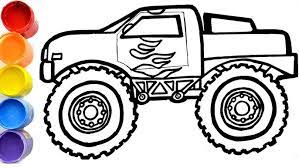 How To Draw Monster Truck With Yellow Flame Decal Como Dibujar Camion Monstruo De Llama Amarilla Youtube Miles de dibujos de camiones para colorear y pintar gratis! how to draw monster truck with yellow
