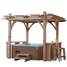 Outdoor Living Today Spa Breeze Shelter 11 Ft X 9 Ft Pergola Bzs119 At The Home Depot Hot Tub Patio Hot Tub Pergola Hot Tub Landscaping