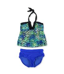 Island Escape Womens Its A Wrap High Waist 2 Piece Tankini