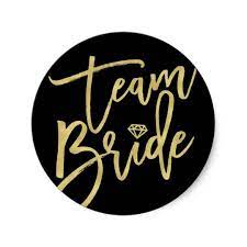 Team Bride Diamond Bridal Party Wedding Stickers Zazzle Com In 2021 Wedding Stickers Team Bride Logo Wedding Badges