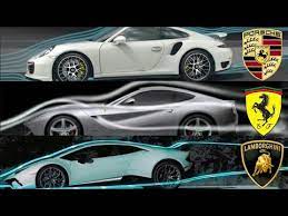 Ferrari Vs Lamborghini Vs Porsche Aerodynamics Porsche Ferrari Lamborghini