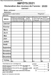 Impots Tableau Calcul