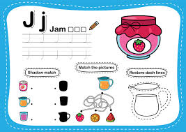 We're giving you all the stuff you love from a to z in a way you've never . Alphabet Letter J Jam Exercise With Cartoon Vocabulary Illustration Vector 8151987 Vector Art At Vecteezy