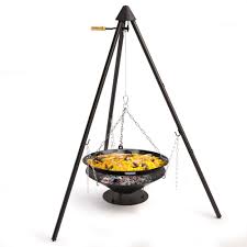 An adjustable chain lets you cook at various heights. Tripod Barbecue Grill Garden Fire Junko The Barbecue Store