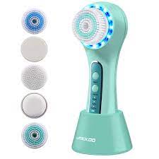 Amazon Com Umickoo Facial Cleansing Brush Rechargeable Ipx7 Waterproof With 5 Brush Heads Face Brush Use For Exfoliating Massaging And Deep Cleansing Mint Green Beauty Personal Care