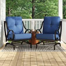 Reid Outdoor Rocking Motion Patio Chair With Cushions In 2020 Patio Chairs Deep Seating Outdoor Wicker