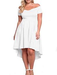 Xakalaka Womens Plus Size Off Shoulder Pleated High Low Maxi Wedding Cocktail Dress Cocktail Dress Wedding Cocktail Dresses Online Plus Size Dresses