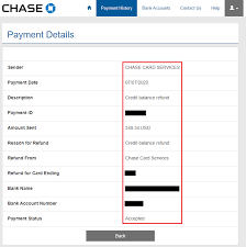 A credit balance appears as a negative number on your account status and monthly invoices. Overpaid Chase Credit Card Receive Credit Balance Refund Via Ach Bank Transfer Instead Of Check