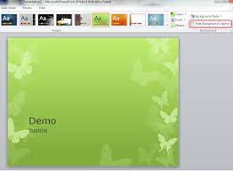 Click on top slide in series of slides on left of screen (may have to scroll up). Replacing Background Graphics Of A Powerpoint Theme Super User