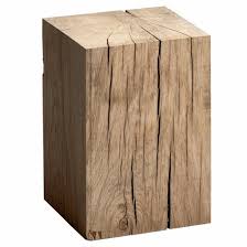 Caterers and wedding coordinators can use different styles of wedding table settings to indicate whether the event is formal or casual. Merlin Solid Oak Block Side Table Natural Am Pm La Redoute
