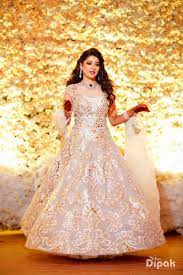 Photo Of White And Gold Cocktail Dress For Sangeet Indian Wedding Gowns Engagement Gowns Indian Bridal Dress