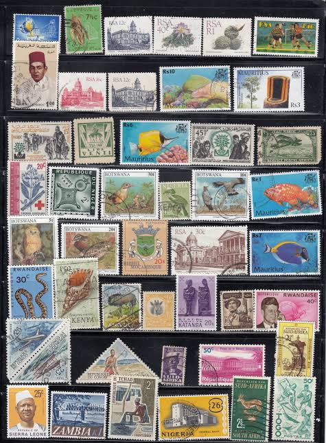 African Countries Used Postage Stamps for Collage Art - Etsy Israel
