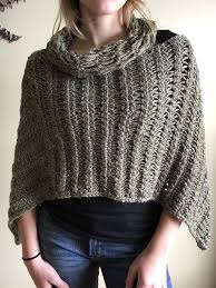 2pc Knitted Sweater Poncho Cowl Set Olive Green Merino Wool Etsy Stripe Poncho Poncho Sweater Knitted