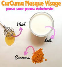 Masque Visage Curcuma Lait Miel 1 Pincee De Curcuma 1 Masque Curcuma Recette Masque Visage Masque Facial Au Curcuma